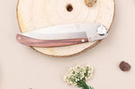 Couteau pliant Le Coq Français Bretagne artisanal manche bois de violette 11,5cm + étui