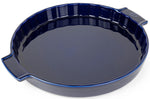 Plat à tarte Peugeot Appolia en céramique bleu diamètre 30cm