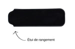 Couteau pliant K2 Elegance K2.23M manche inox décor pins 11,5cm + étui suédine