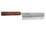 Couteau nakiri japonais artisanal Wusaki Yoshi G3 chêne 16,5cm