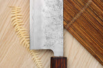 Couteau nakiri japonais artisanal Wusaki Yoshi G3 chêne 16,5cm
