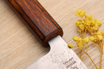 Couteau nakiri japonais artisanal Wusaki Yoshi G3 chêne 16,5cm