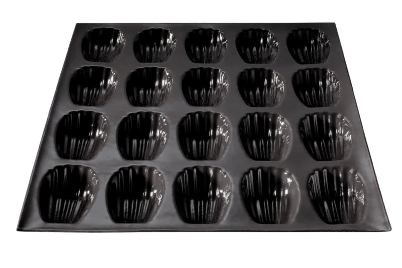 Moule 20 madeleines Flexipan anti-adhérent en silicone et tricot de verre 40x30cm