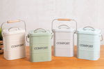 Bac à compost KitchenCraft Living Nostalgia en acier gris 3L