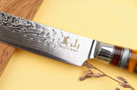 Set de 2 couteaux Kutoyama Damas pakka rainbow chef + universel