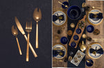 Ménagère 16 couverts Mikasa Ciara Diseno en acier inox doré