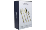 Ménagère 16 couverts Mikasa Ciara Diseno en acier inox doré