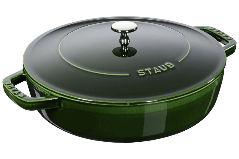 Sauteuse Staub Chistera en fonte émaillée basilic - 28 cm