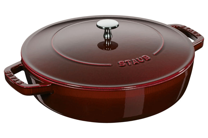 Sauteuse Staub Chistera en fonte émaillée grenadine - 28 cm