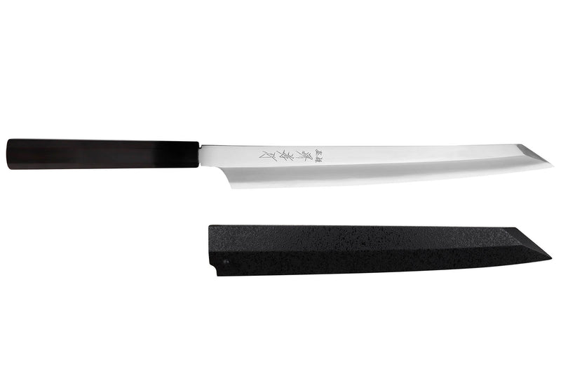 Couteau yanagiba kiritsuke 30cm japonais artisanal Sakai Takayuki Hien