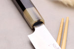 Couteau yanagiba 24cm japonais artisanal Hatsukokoro Yauji Yoshihiro Damas BS2