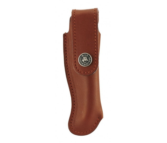 Etui MAX CAPDEBARTHES 37812 en cuir marron pour couteaux laguiole avec manche de 12cm