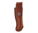 Etui MAX CAPDEBARTHES 37811 en cuir marron pour couteaux laguiole avec manche de 11cm