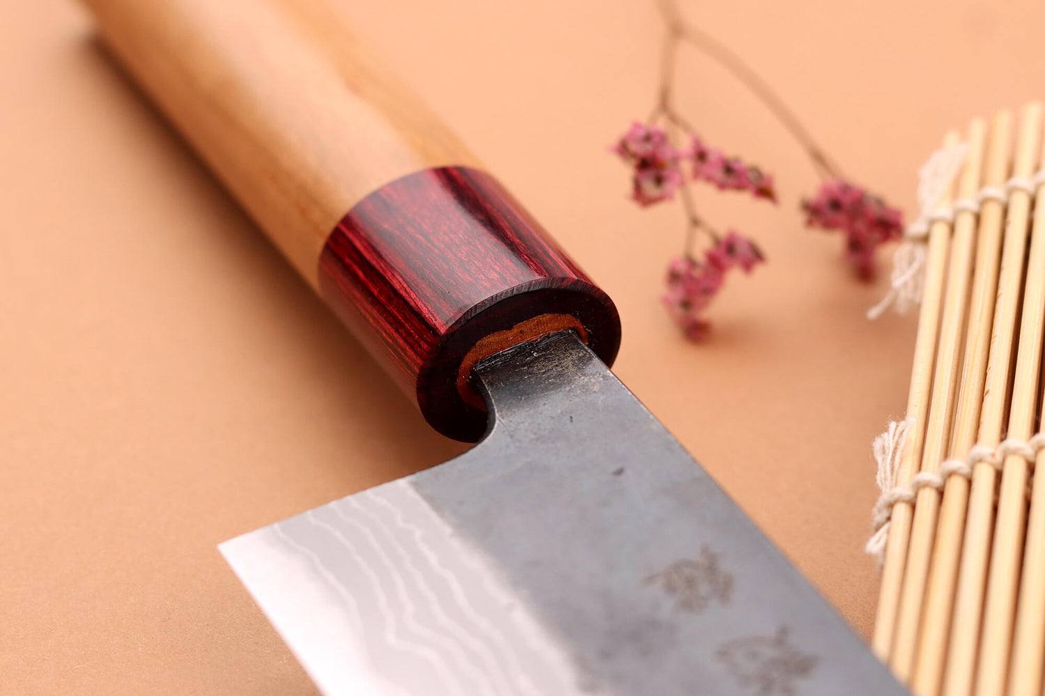 Couteau de chef kiritsuke japonais artisanal Wusaki Yuzo BS2 damas 21cm