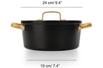 Faitout antiadhésif Arcos Samoa Iconic 24cm - Noir