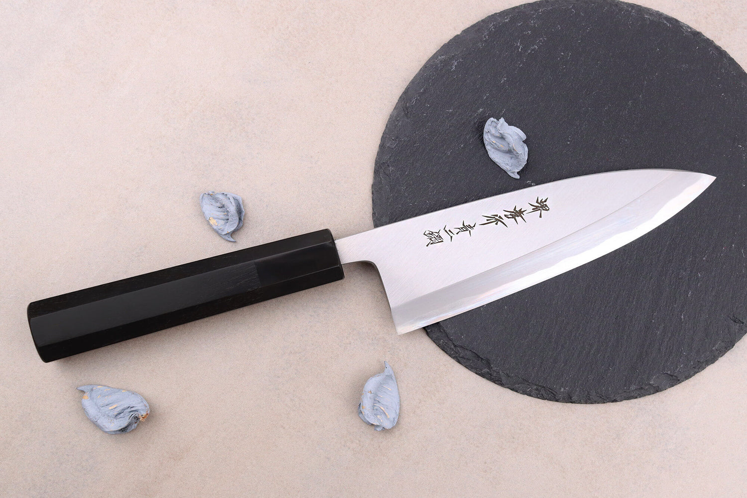 Couteau deba 15cm japonais artisanal Sakai Takayuki Aoniko