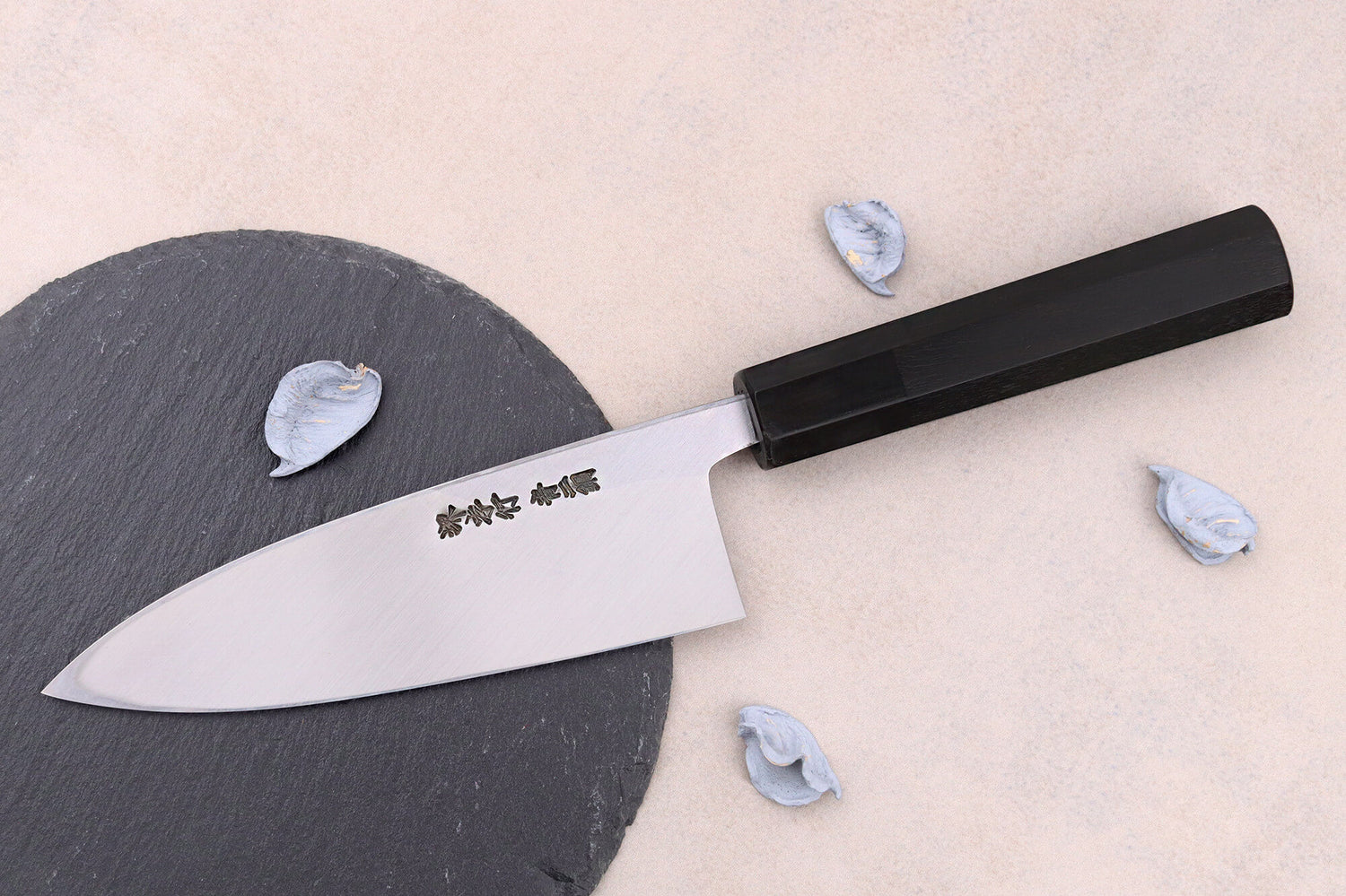 Couteau deba 15cm japonais artisanal Sakai Takayuki Aoniko