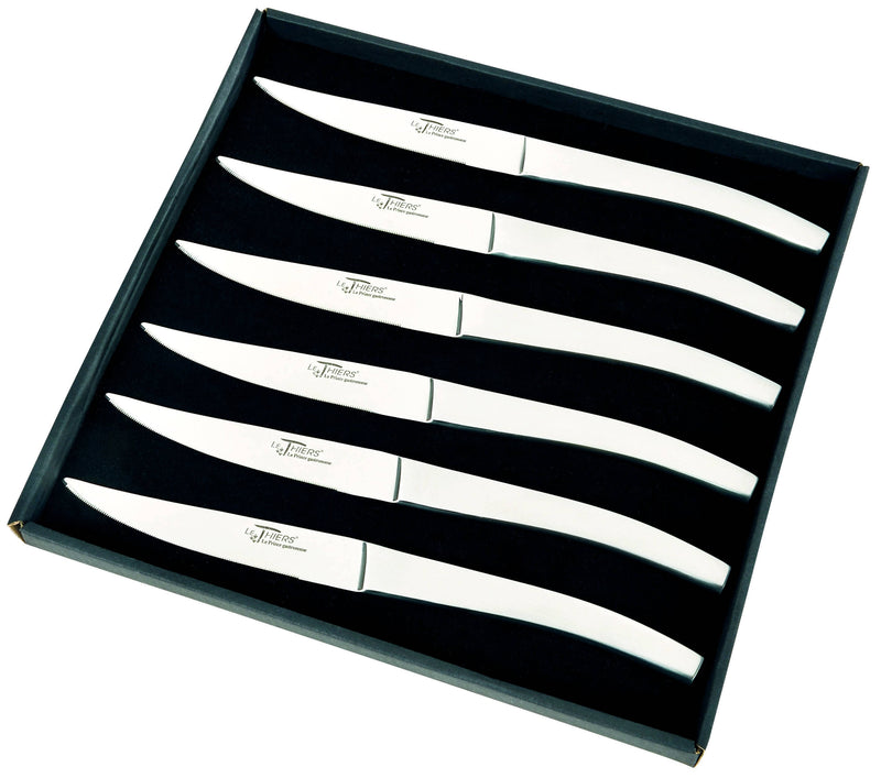 Coffret de 6 couteaux de table Thiers Au Nain tout inox