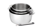 Set de 3 casseroles Beka Move On en acier inoxydable avec poignée amovible