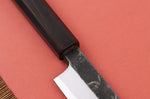 Couteau yanagiba 29cm japonais artisanal Hatsukokoro Shirasagi manche en ébène