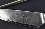 Couteau d'office 9,5cm Ryda Knives ST650 Damas et manche en olivier