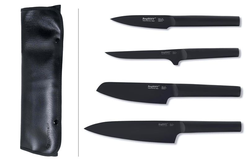 Mallette de cuisinier 4 couteaux Ron Titan acier noir Berghoff
