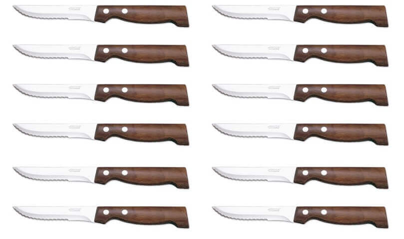12 Couteaux à steak Arcos lame 11cm acier NITRUM® manche en bois