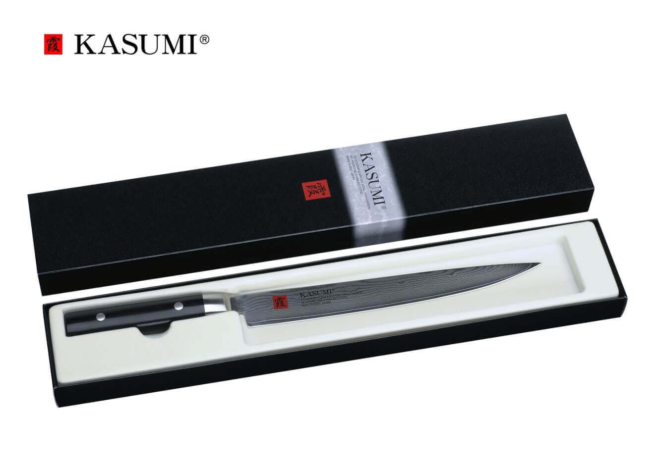 Couteau à découper japonais Kasumi Standard lame damas 24cm