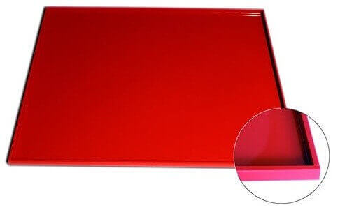 Tapis lisse de cuisson en silicone rouge 55x35cm bord épais