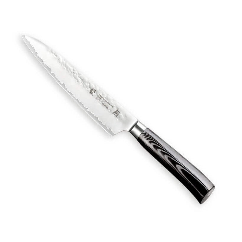 Couteau d'office japonais Tamahagane Tsubame lame martelée 12cm acier VG5