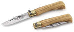 Couteau artisanal Old Bear M lame inox 8cm manche olivier avec virole