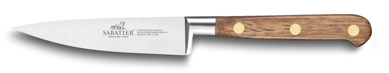 Couteau d'office forgé Sabatier Perigord lame 10cm manche en noyer