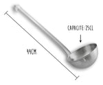 Louche acier inox 18/10 monobloc professionnelle 44cm capacité 25cl Matfer