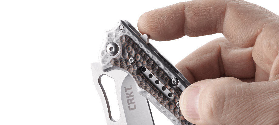 Couteau pliant CRKT FOSSIL COMPACT 5460 manche martelé 10,9cm