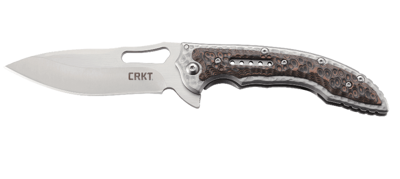 Couteau pliant CRKT FOSSIL 5470 manche martelé 12,6cm