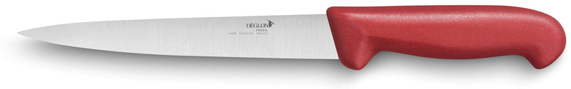 Couteau à dénerver professionnel Déglon Profil lame flexible 20cm - manche rouge