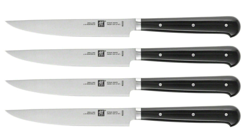 Coffret de 4 couteaux à steak Zwilling lames lisses 12cm