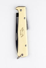 Couteau pliant OTTER Mercator acier inox manche laiton gravé 11cm