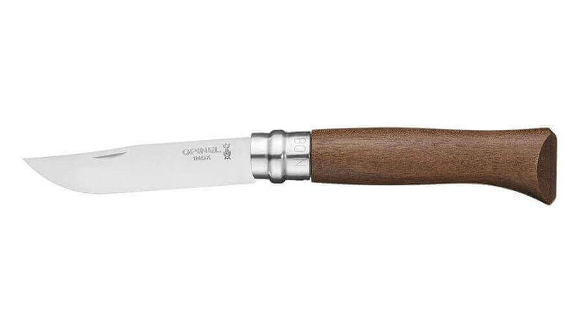 Couteau opinel tradition Luxe n°08 lame 8,5cm virole tournante manche noyer