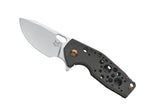 Couteau pliant Fox Suru fibre de carbone noir/titanium 9cm - Bronze