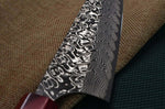 Couteau bunka japonais artisanal Yoshimi Kato 16.5cm SG2 Damascus