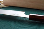 Couteau Sujihiki japonais artisanal Kei Kobayashi SG2 Heptagone 27cm