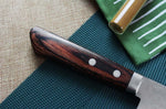 Couteau santoku japonais artisanal Masutani 16.5cm martelé