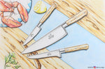 Couteau de chef forgé Sabatier Brocéliande 15cm manche hêtre