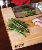 Planche Boos Blocks Prep Masters bois d'érable + plateau acier 38 x 36 x 6cm