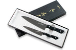 Coffret 2 couteaux japonais MAC Black Universel + Chef 18cm