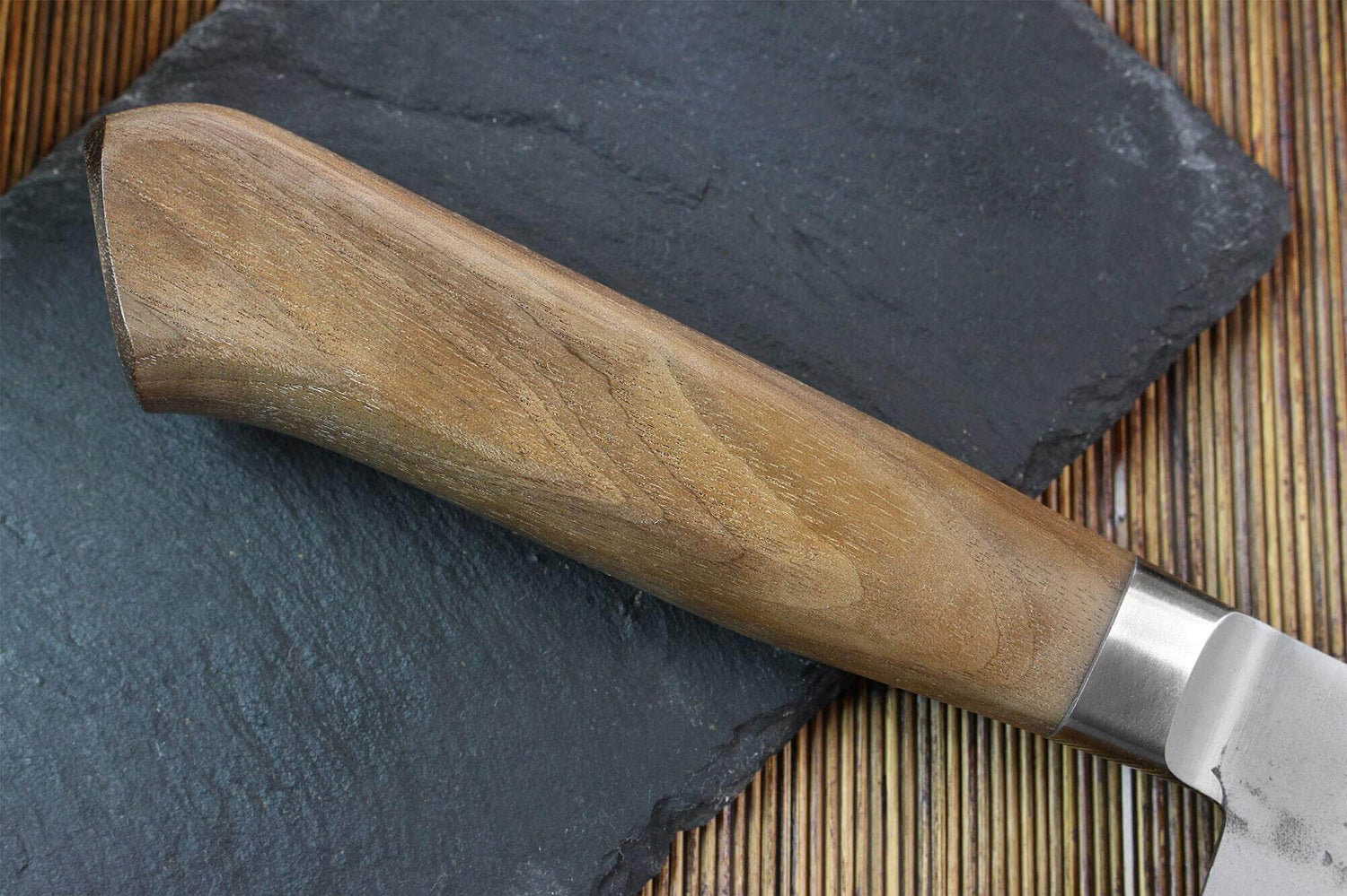 Couteau de chef japonais artisanal Wusaki Nogami BS2 18cm manche noyer