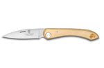 Couteau pliant capucin Claude Dozorme manche buis gravure truite 12,5cm