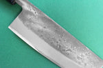 Couteau nakiri japonais artisanal Wusaki Nakata BS2 16.5cm manche en noyer