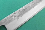 Couteau sujihiki japonais artisanal Wusaki Nakata BS2 24cm manche en noyer
